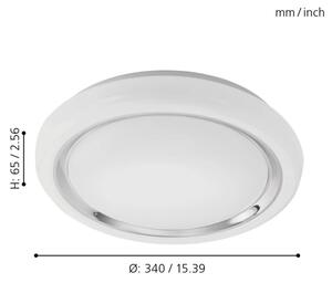 Eglo 96023 - LED Plafoniera CAPASSO LED/18W/230V