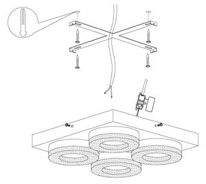 Plafonieră LED Eglo 95664 FRADELO 4xLED/4W/230V
