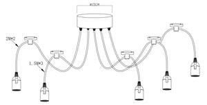 Globo A110-5 - Lampa suspendata MARACANA 5xE27/60W/230V