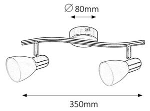 Rabalux 6302 - Lampa spot SOMA 2xE14/40W/230V