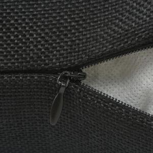Huse de pernă cu aspect de pânză, 40 x 40 cm, negru, 4 buc