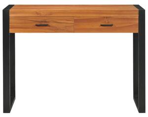 Birou cu 2 sertare, 100x40x75 cm, lemn de tec
