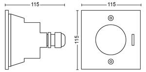Corp de iluminat LED pentru căi de acces MYGARDEN CRUST LED/3W Philips 17356/47/P0