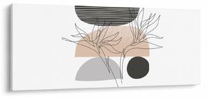 Tablou - Linie de artă flori N⁰2 (120x50 cm)