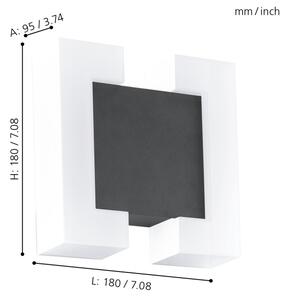 Eglo 95988 - LED Corp de iluminat perete exterior SITIA 2xLED/4,8W