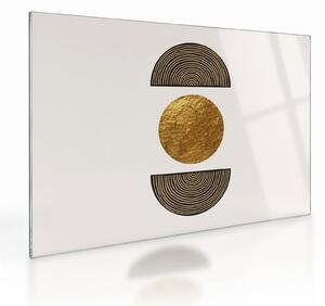 Tablou pe sticlă - Ornament de aur N⁰1 (70x50 cm)