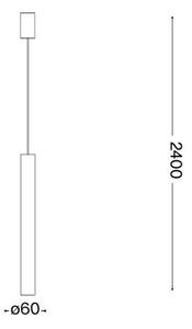 Ideal Lux - Lustra LED suspendată pe cablu LOOK, 1x GU10/7W/230V, CRI 90, diametru 6 cm, finisaj cupru