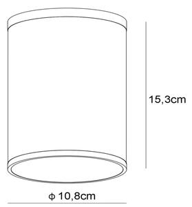 Lucide 27870/01/31 - Plafonieră baie TUBIX 1xE27/24W/230V IP54