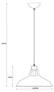 Lucide 43401/31/30 - Lampa suspendata BRASSY-BIS 1xE27/60W/230V negru