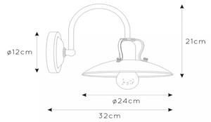 Lucide 30276/01/38 - Aplica perete RÖMER 1xE27/60W/230V