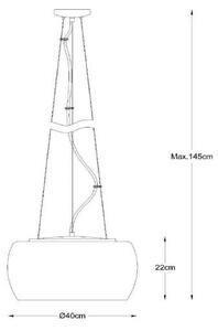 Lucide 70463/05/11 - Lampa suspendata PEARL 5xG9/28W/230V