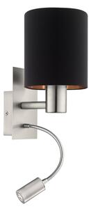 Eglo 96483 - Lampă LED flexibilă PASTERI 1xE27/40W+LED/3,8W negru