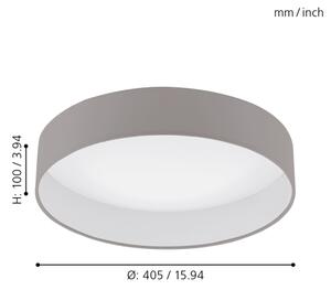 Eglo 96539 - Plafonieră LED dimabilă PALOMARO 1 LED/18W/230V