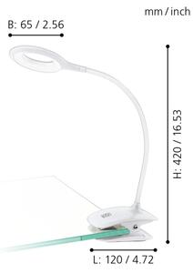 Eglo 97077 - Lampă LED dimabilă cu clemă CABADO LED/3W/5V albă