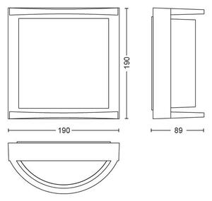 Aplică LED de exterior SAMONDRA LED/12W IP44 Philips 17391/93/P0