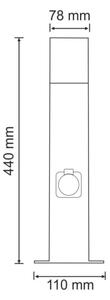 Lampă exterior NEW YORK cu priză 1xE27/12W/230V IP44