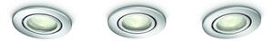 Philips 59902/11/PN - SET 3x Lampă încastrată baie ROOTS 1xGU10/35W