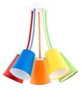 Lustra pe tija WIRE COLOUR 5xE27/60W/230V