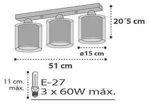 Dalber D-41413E - Plafonieră copii CLOUDS 3xE27/60W/230V