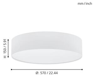 Eglo 97611 - Plafonieră PASTERI 3xE27/25W/230V 57 cm