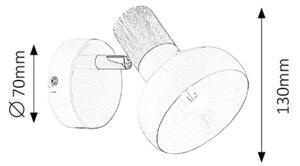 Rabalux 5943 - Aplică perete spot HOLLY 1xE14/40W/230V alb