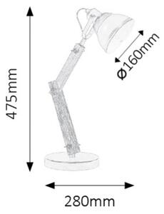 Rabalux 4199 - Lampă de masă AKSEL 1xE14/15W/230V negru
