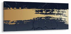 Tablou - Albastru și aur abstracție N⁰2 (120x50 cm)