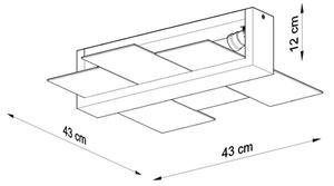 Plafonieră FENIKS 2 2xE27/60W/230V natural lemn
