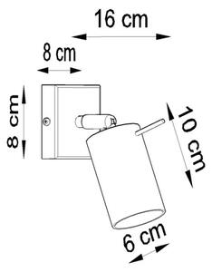 Spot de perete RING 1xGU10/40W/230V alb
