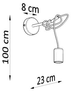 Aplică perete EDISON 1xE27/60W/230V negru