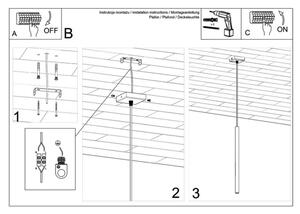 Lustră pe cablu PASTELO 1 1xG9/12W/230V negru