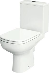 Set vas WC cu rezervor, mecanism și capac soft close Cersanit Colour 574 Clean On, fără margine de clătire, alb