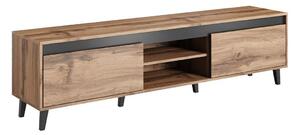 Comodă TV Munus I, Stejar Wotan, Antracit, PAL laminat, 49x170x38cm, 34 kg