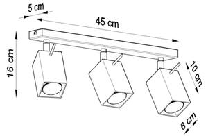 Lampă spot MERIDA 3 3xGU10/40W/230V negru