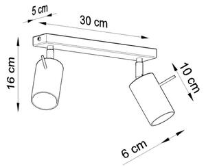 Lampă spot RING 2 2xGU10/40W/230V negru