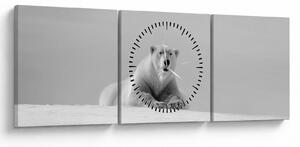 Tablou - Ursul polar (cu ceas) (90x30 cm)