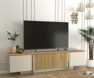 Comodă Tv Golden Edition, 180 X 45 X 35 cm, Maro-Auriu, UnicUtil