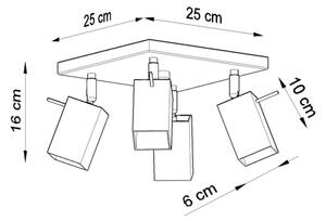 Lampă spot MERIDA 4 4xGU10/40W/230V negru