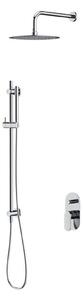Cersanit Crea - Set de duș cu baterie încastrată, cu corp, diametru 25 cm, crom S952-008