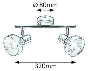Rabalux 5547 - Lampă spot HOLLY 2xE14/40W/230V auriu