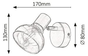Rabalux 5546 - Aplică perete HOLLY 1xE14/40W/230V auriu