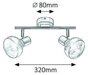 Rabalux 5556 - Lampă spot HOLLY 2xE14/40W/230V crom lucios