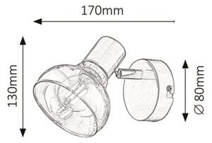 Rabalux 5555 - Aplică perete HOLLY 1xE14/40W/230V crom lucios