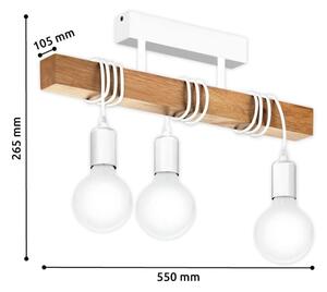 Eglo 33166 - Lustră aplicată TOWNSHEND 3xE27/60W/230V