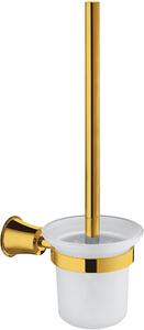 Omnires Art LIne perie de toaletă înșurubat sticlă-auriu AL53620GL