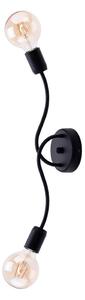 Jupiter 1672 - Aplică perete LUCE 2xE27/60W/230V negru