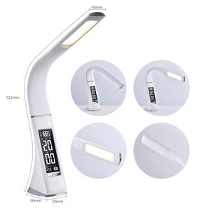 Lampă LED de masă dimabilă cu afișaj PELLE LED/7W/230V alb Brilagi