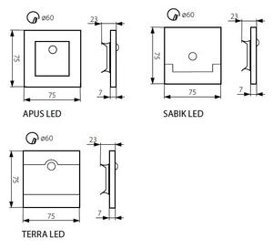 Kanlux 27370 - Aplică LED pentru scară APUS cu senzor, 0,8 W, 12 V, 3000 K