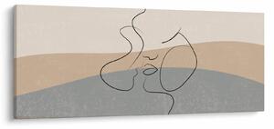 Tablou - Sărut de linie de artă (120x50 cm)