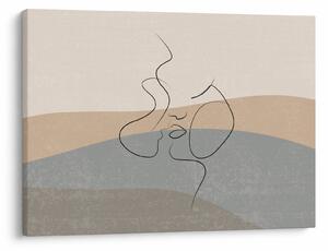 Tablou - Sărut de linie de artă (70x50 cm)